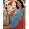 image:imageEkouaer Rompers for Women Summer 2026 Casual Sleeveless Scoop Neck Tank Top Ribbed Short Jumpsuits Romper with PocketsBlue
