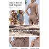 image:imageEkouaer Rompers for Women Summer 2026 Casual Sleeveless Scoop Neck Tank Top Ribbed Short Jumpsuits Romper with PocketsBrown