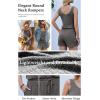 image:imageEkouaer Rompers for Women Summer 2026 Casual Sleeveless Scoop Neck Tank Top Ribbed Short Jumpsuits Romper with PocketsDark Grey