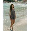 image:imageEkouaer Rompers for Women Summer 2026 Casual Sleeveless Scoop Neck Tank Top Ribbed Short Jumpsuits Romper with PocketsDark Grey