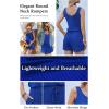 image:imageEkouaer Rompers for Women Summer 2026 Casual Sleeveless Scoop Neck Tank Top Ribbed Short Jumpsuits Romper with PocketsSnorkel Blue
