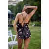 image:imageEkouaer Silk Pajamas Set for Women Satin Backless Lingerie Pjs Cami Top and Shorts NightwearBlack Cherry Print