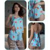 image:imageEkouaer Silk Pajamas Set for Women Satin Backless Lingerie Pjs Cami Top and Shorts NightwearPrintblue Cheers