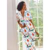 image:imageEkouaer Silk Satin Pajamas Set Women Short Sleeve Sleepwear Soft Button Down Loungewear Pjs SetBlue Cat