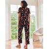 image:imageEkouaer Silk Satin Pajamas Set Women Short Sleeve Sleepwear Soft Button Down Loungewear Pjs SetChristmas Socks