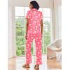 image:imageEkouaer Silk Satin Pajamas Set Women Short Sleeve Sleepwear Soft Button Down Loungewear Pjs SetHot Pink Cocktail