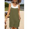 image:imageEkouaer Summer Rompers for Women Floral Beach Sleeveless Shorts Overalls Boho Outfits 2026 Jumpsuit With PocketsArmy Green
