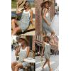 image:imageEkouaer Summer Rompers for Women Floral Beach Sleeveless Shorts Overalls Boho Outfits 2026 Jumpsuit With PocketsAwhite Floral Print