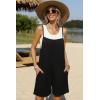image:imageEkouaer Summer Rompers for Women Floral Beach Sleeveless Shorts Overalls Boho Outfits 2026 Jumpsuit With PocketsBlack