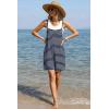 image:imageEkouaer Summer Rompers for Women Floral Beach Sleeveless Shorts Overalls Boho Outfits 2026 Jumpsuit With PocketsBlack White Striped