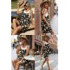 image:imageEkouaer Summer Rompers for Women Floral Beach Sleeveless Shorts Overalls Boho Outfits 2026 Jumpsuit With PocketsBlack Yellow Floral