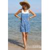image:imageEkouaer Summer Rompers for Women Floral Beach Sleeveless Shorts Overalls Boho Outfits 2026 Jumpsuit With PocketsBlue White Floral