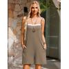 image:imageEkouaer Summer Rompers for Women Floral Beach Sleeveless Shorts Overalls Boho Outfits 2026 Jumpsuit With PocketsCoffee Grey