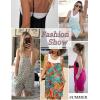 image:imageEkouaer Summer Rompers for Women Floral Beach Sleeveless Shorts Overalls Boho Outfits 2026 Jumpsuit With PocketsFlag
