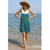 image:imageEkouaer Summer Rompers for Women Floral Beach Sleeveless Shorts Overalls Boho Outfits 2026 Jumpsuit With PocketsGreen Floral