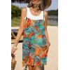 image:imageEkouaer Summer Rompers for Women Floral Beach Sleeveless Shorts Overalls Boho Outfits 2026 Jumpsuit With PocketsLeaves Floral