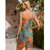 image:imageEkouaer Summer Rompers for Women Floral Beach Sleeveless Shorts Overalls Boho Outfits 2026 Jumpsuit With PocketsLeaves Floral