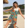 image:imageEkouaer Summer Rompers for Women Floral Beach Sleeveless Shorts Overalls Boho Outfits 2026 Jumpsuit With PocketsLeaves Floral