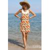 image:imageEkouaer Summer Rompers for Women Floral Beach Sleeveless Shorts Overalls Boho Outfits 2026 Jumpsuit With PocketsOrange Leaves