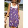 image:imageEkouaer Summer Rompers for Women Floral Beach Sleeveless Shorts Overalls Boho Outfits 2026 Jumpsuit With PocketsPurple Floral Print