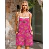 image:imageEkouaer Summer Rompers for Women Floral Beach Sleeveless Shorts Overalls Boho Outfits 2026 Jumpsuit With PocketsRed Floral Print
