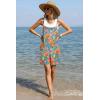image:imageEkouaer Summer Rompers for Women Floral Beach Sleeveless Shorts Overalls Boho Outfits 2026 Jumpsuit With PocketsTropical Printed