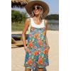 image:imageEkouaer Summer Rompers for Women Floral Beach Sleeveless Shorts Overalls Boho Outfits 2026 Jumpsuit With PocketsTropical Printed