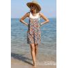 image:imageEkouaer Summer Rompers for Women Floral Beach Sleeveless Shorts Overalls Boho Outfits 2026 Jumpsuit With PocketsWhite Colorful Floral