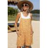 image:imageEkouaer Summer Rompers for Women Floral Beach Sleeveless Shorts Overalls Boho Outfits 2026 Jumpsuit With PocketsYellow White Floral