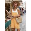 image:imageEkouaer Summer Rompers for Women Floral Beach Sleeveless Shorts Overalls Boho Outfits 2026 Jumpsuit With PocketsYellow White Floral