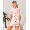 image:imageEkouaer Viscose from Bamboo Women Pajama Sets Button Up Cooling Pjs Short Sleeve Ruffle Sleepwear 2 Piece Lounge Shorts SetPink Bow