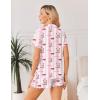 image:imageEkouaer Viscose from Bamboo Women Pajama Sets Button Up Cooling Pjs Short Sleeve Ruffle Sleepwear 2 Piece Lounge Shorts SetPink Stripe Teddy