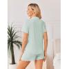 image:imageEkouaer Viscose from Bamboo Women Pajama Sets Button Up Cooling Pjs Short Sleeve Ruffle Sleepwear 2 Piece Lounge Shorts SetSage Green