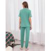 image:imageEkouaer Women Pajama Set Short Sleeve Button Down Pjs Soft Comfy Sleepwear Nightwear with Jogger PantsAqua Green