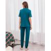 image:imageEkouaer Women Pajama Set Short Sleeve Button Down Pjs Soft Comfy Sleepwear Nightwear with Jogger PantsBlue Green