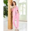 image:imageEkouaer Women Pajama Set Short Sleeve Button Down Pjs Soft Comfy Sleepwear Nightwear with Jogger PantsPink