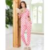 image:imageEkouaer Women Pajama Set Short Sleeve Button Down Pjs Soft Comfy Sleepwear Nightwear with Jogger PantsPink Plaid