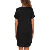 image:imageEkouaer Women V Neck Button Down NightgownBlack