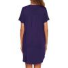 image:imageEkouaer Women V Neck Button Down NightgownBlue Purple