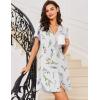 image:imageEkouaer Women V Neck Button Down NightgownLavender
