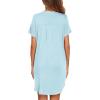 image:imageEkouaer Women V Neck Button Down NightgownLight Blue
