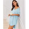 image:imageEkouaer Women V Neck Button Down NightgownLight Blue