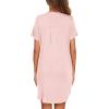 image:imageEkouaer Women V Neck Button Down NightgownLight Pink