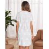 image:imageEkouaer Women V Neck Button Down NightgownPattern2star