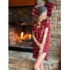image:imageEkouaer Women V Neck Button Down NightgownPattern3plaid