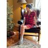 image:imageEkouaer Women V Neck Button Down NightgownPattern3plaid