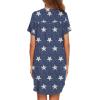 image:imageEkouaer Women V Neck Button Down NightgownPattern4star