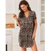 image:imageEkouaer Women V Neck Button Down NightgownPattern5leopard