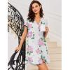image:imageEkouaer Women V Neck Button Down NightgownPink Flower