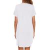 image:imageEkouaer Women V Neck Button Down NightgownWhite
